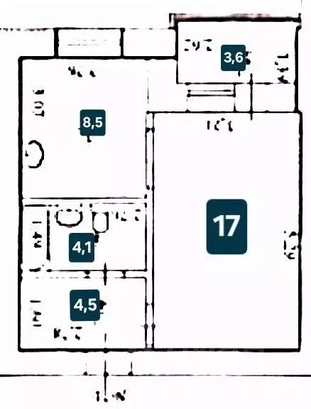 1-к кв. Башкортостан, Уфа ул. Шмидта, 162 (34.1 м) - Фото 2