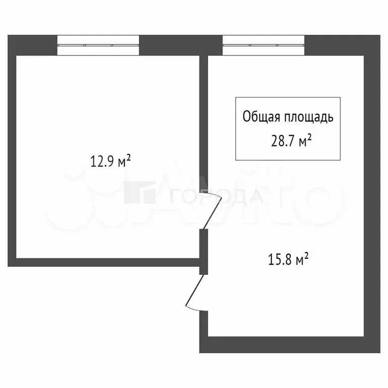 2-к. квартира, 28,7 м, 7/9 эт. - Фото 0