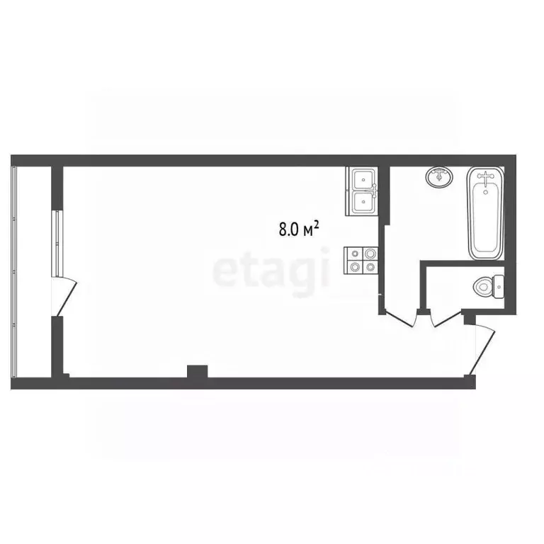 Студия Пермский край, Пермь Пушкарская ул., 136А (39.0 м) - Фото 0
