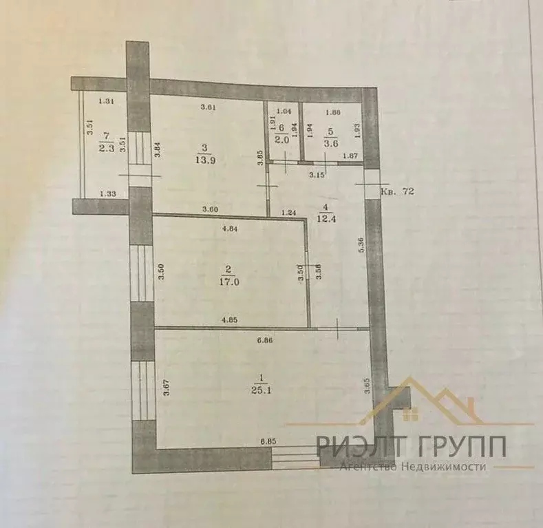 3-к кв. Татарстан, Казань Даурская ул., 35А (79.0 м) - Фото 1