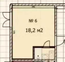 Апартаменты-студия, 18,1 м, 1/3 эт. - Фото 0
