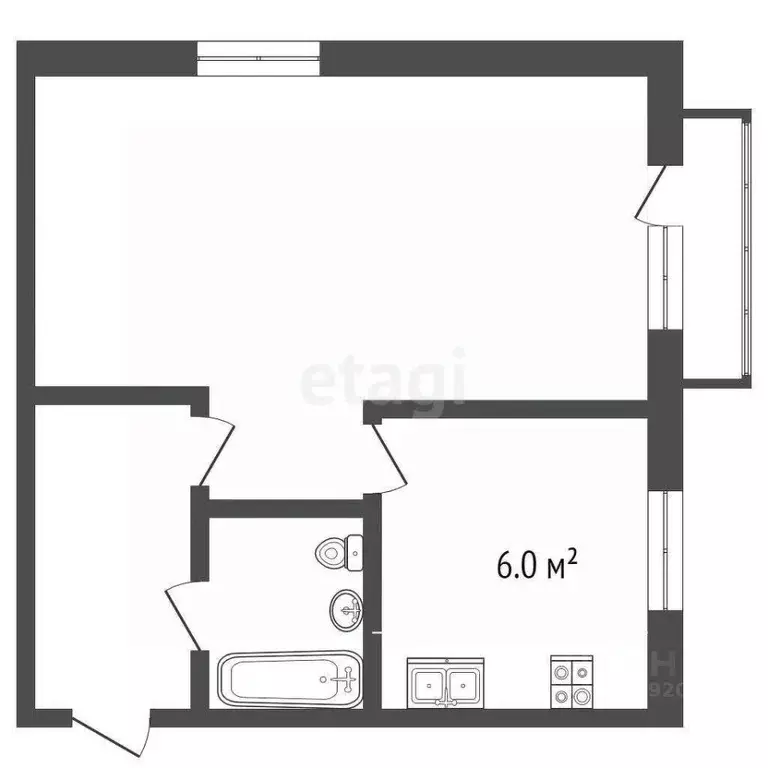 1-к кв. Ярославская область, Рыбинск ул. Боткина, 15 (30.0 м) - Фото 2