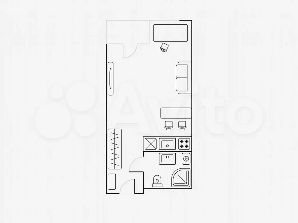 Квартира-студия, 32 м, 3/15 эт. - Фото 0
