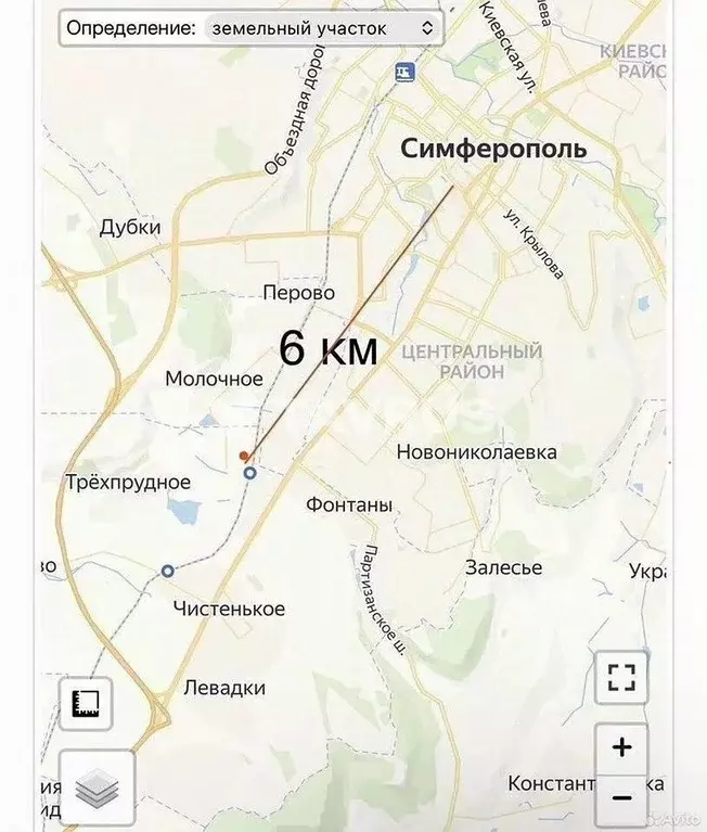 Участок в Крым, Симферопольский район, Чистенское с/пос, Ивушка ... - Фото 2