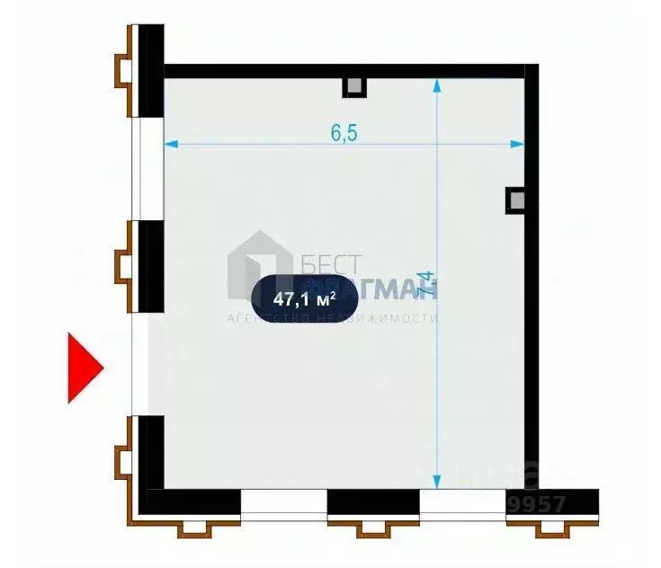 Помещение свободного назначения в Москва Выборгская ул., 18 (47 м) - Фото 2