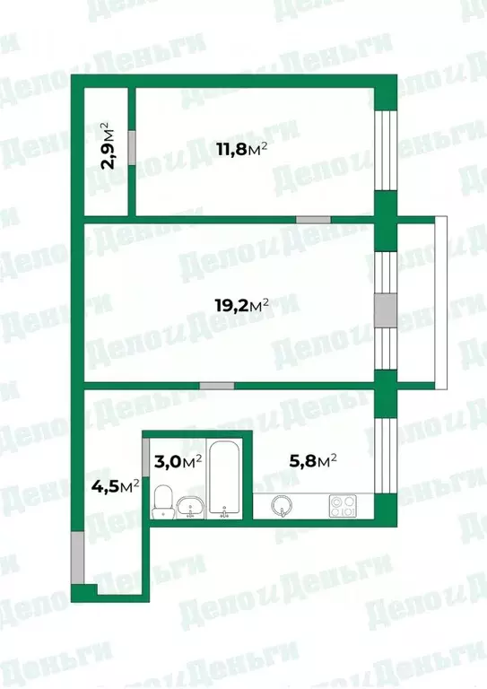 2-к кв. Кировская область, Киров ул. Пугачева, 14б (46.7 м) - Фото 1