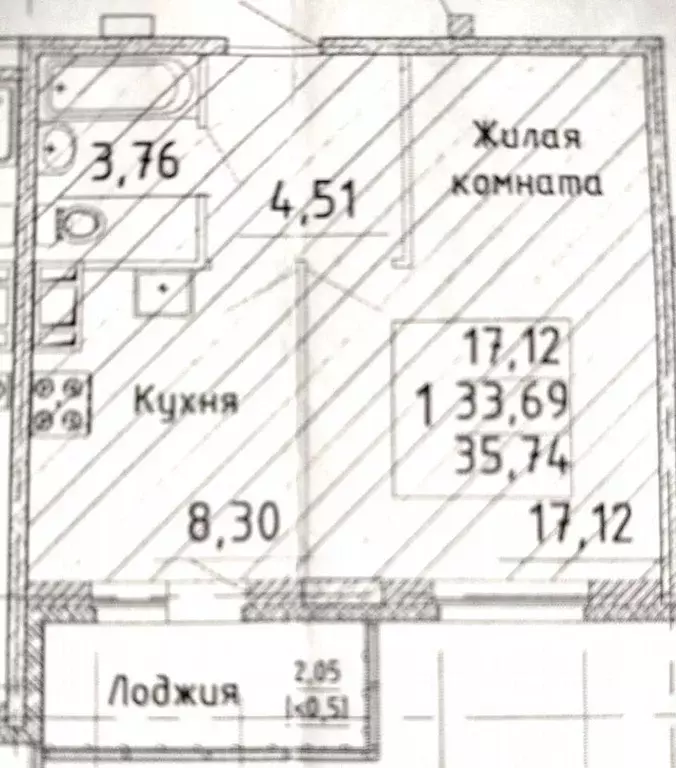 1-к кв. Ленинградская область, Мурино Всеволожский район, ул. ... - Фото 0