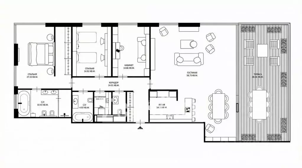4-к кв. Москва Багратионовский проезд, 1Ак1 (160.3 м) - Фото 2