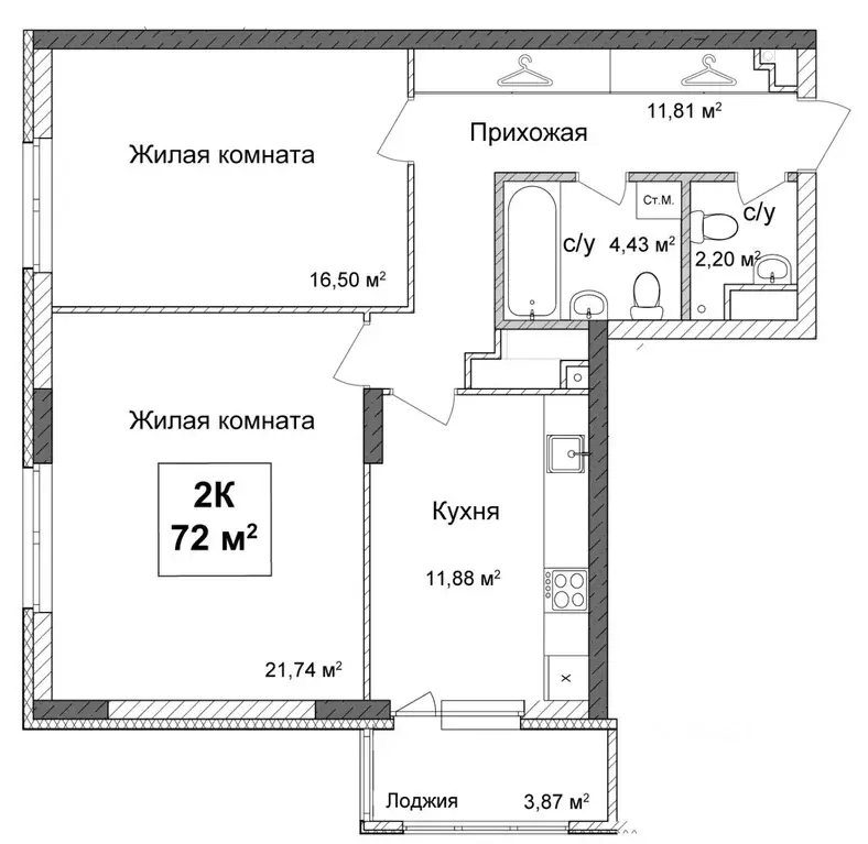 2-к кв. Нижегородская область, Нижний Новгород Высоково жилрайон, ... - Фото 0