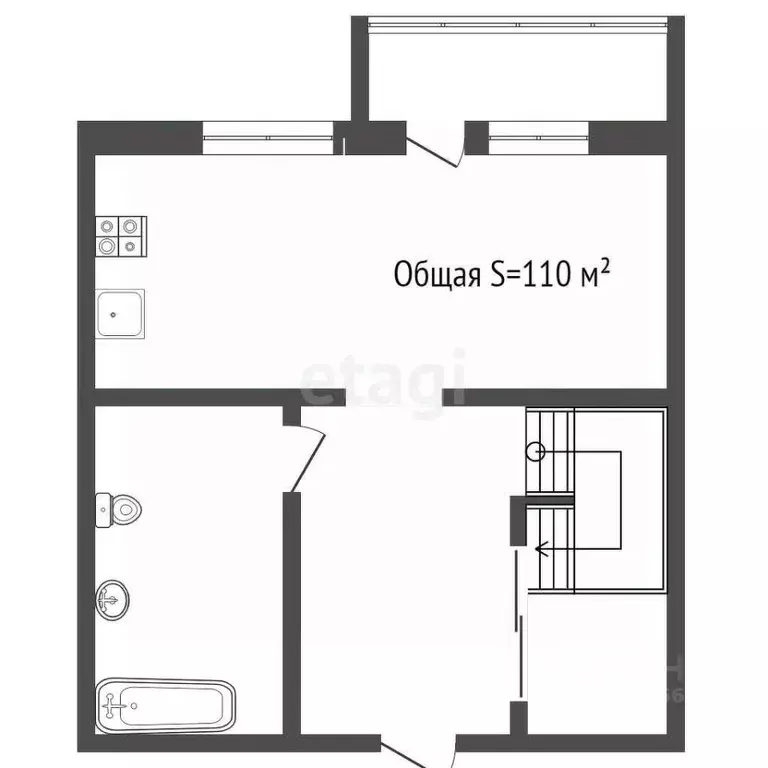 3-к кв. Томская область, Томск ул. Степана Разина, 19 (110.0 м) - Фото 1