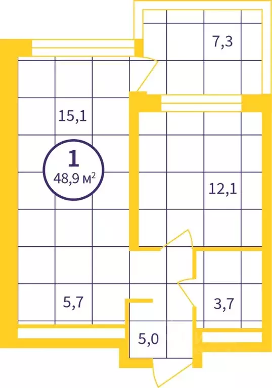 1-к кв. Свердловская область, Екатеринбург ул. Щербакова, 76 (43.76 м) - Фото 1