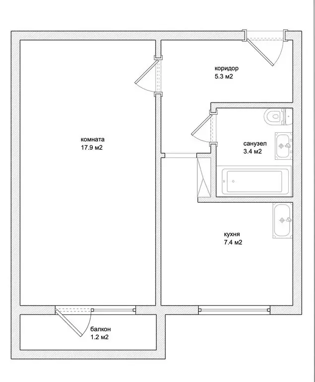 1-комнатная квартира: Тольятти, улица 40 лет Победы, 58 (34.5 м) - Фото 1