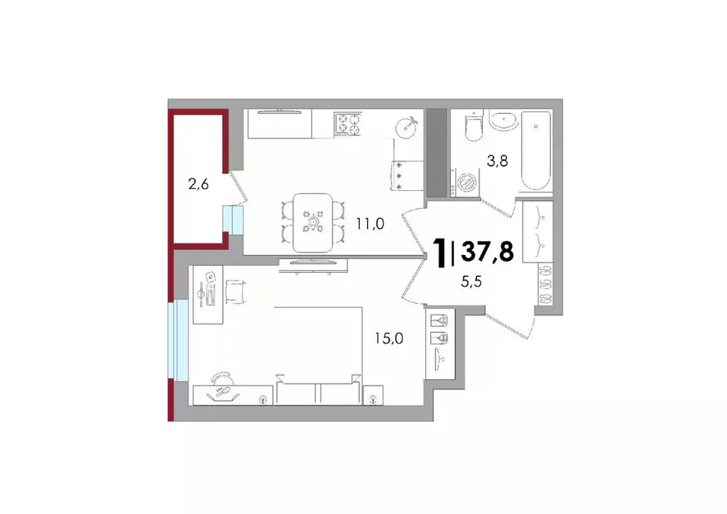 1-к кв. Тверская область, Калининский муниципальный округ, д. Батино ... - Фото 1