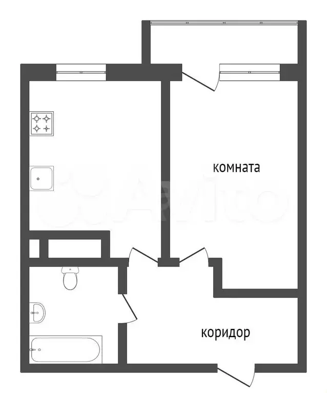 1-к. квартира, 34,7 м, 13/19 эт. - Фото 0