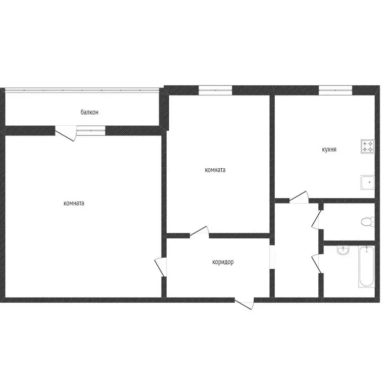 2-комнатная квартира: Златоуст, Олимпийская улица, 8 (52.3 м) - Фото 1