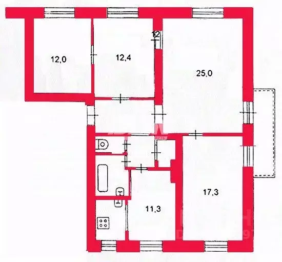 4-к кв. Челябинская область, Челябинск ул. Бурденюка, 1 (92.8 м) - Фото 1