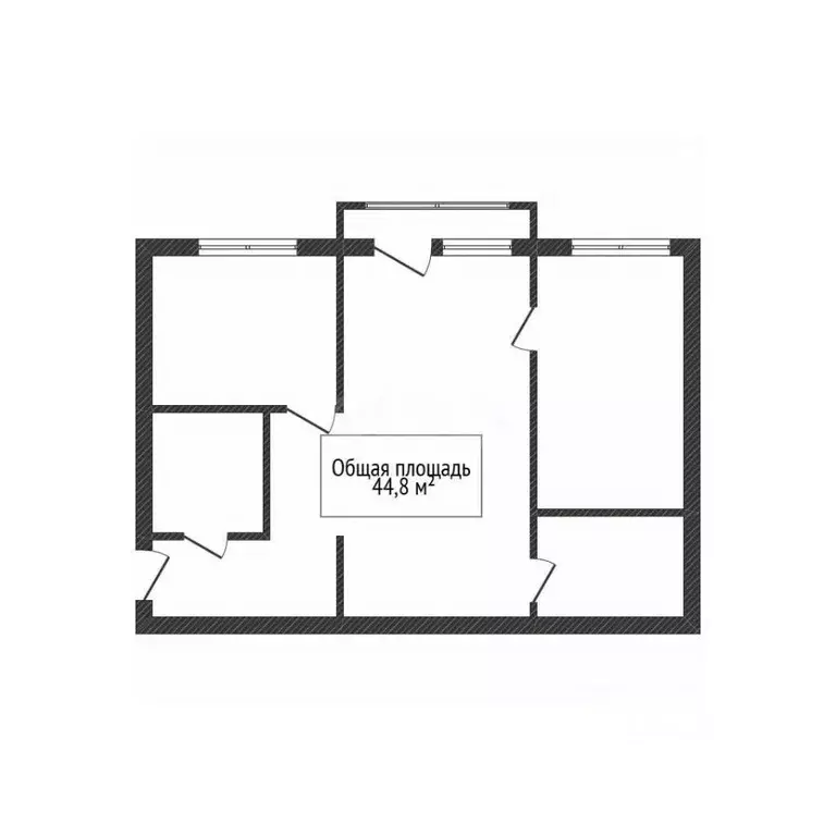 3-к кв. Брянская область, Брянск ул. Костычева, 37 (44.8 м) - Фото 2