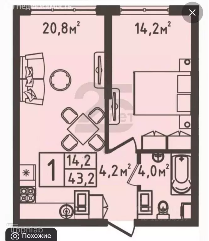 2-к кв. Адыгея, Тахтамукайский район, Старобжегокайское с/пос, Новая ... - Фото 2