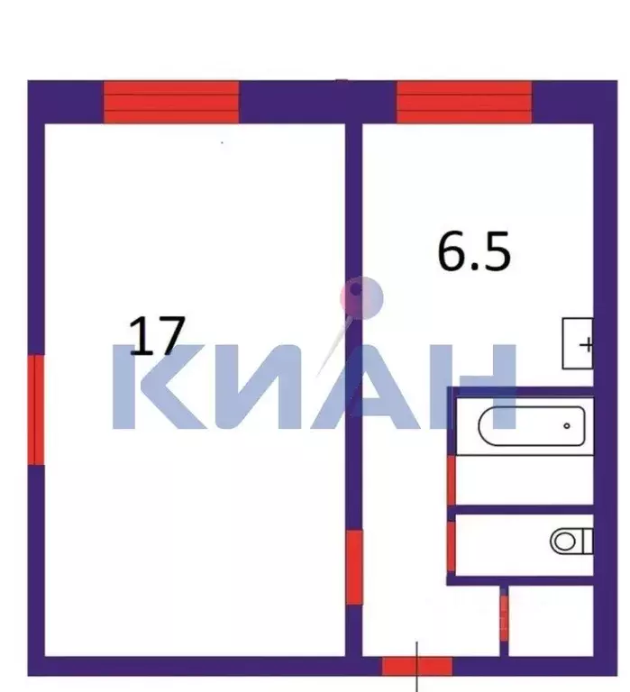 1-к кв. Красноярский край, Красноярск ул. Энергетиков, 36 (32.0 м) - Фото 1