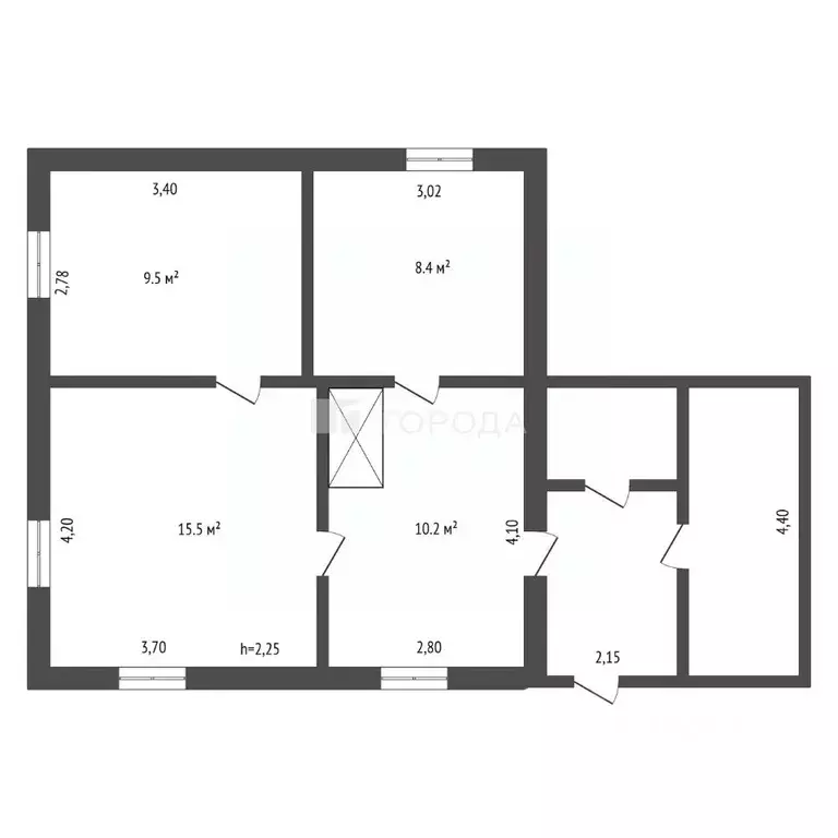 Дом в Кемеровская область, Осинники Еланская ул. (44 м) - Фото 2