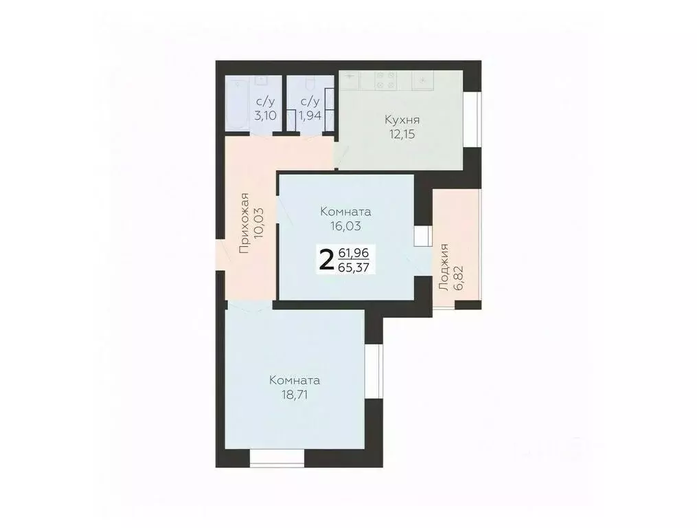 2-к кв. Орловская область, Орел ул. Панчука, 83Б (65.37 м) - Фото 0