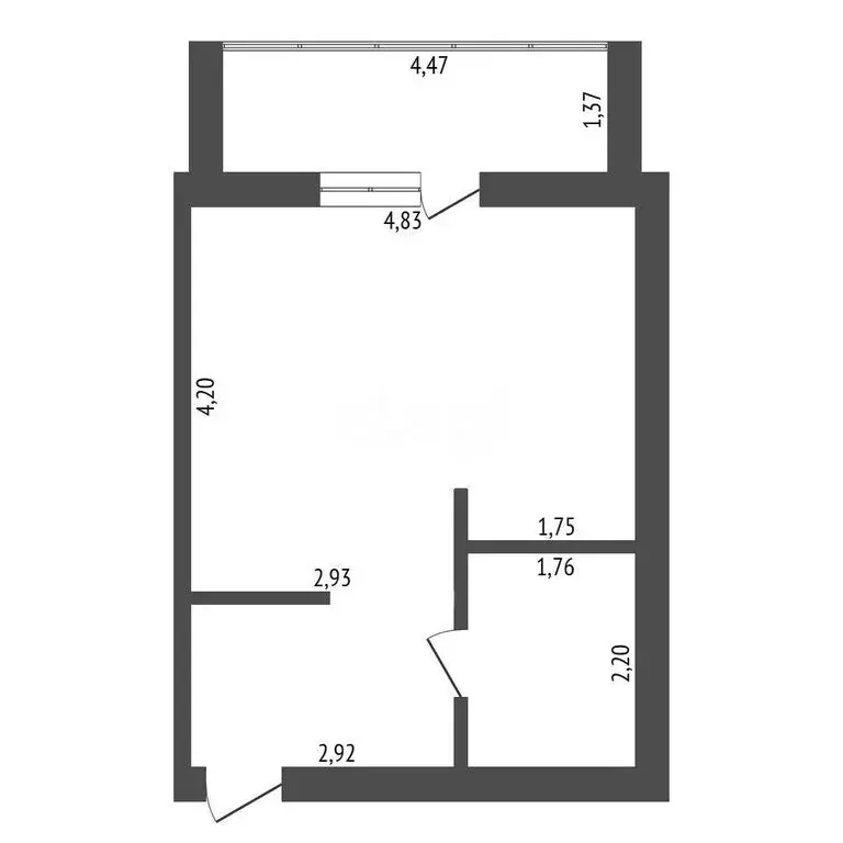 Квартира-студия: село Чигири, улица Василенко, 3/5 (27.7 м) - Фото 1