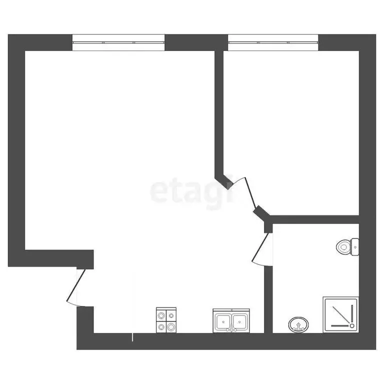2-комнатная квартира: Севастополь, улица Челюскинцев, 57/3 (39 м) - Фото 0