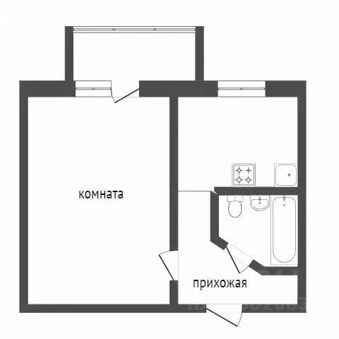 1-к кв. Ханты-Мансийский АО, Сургут ул. Островского, 40 (28.7 м) - Фото 1