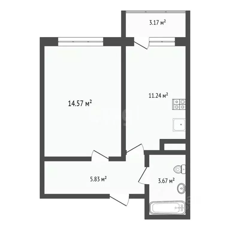 1-к кв. Ленинградская область, Мурино Всеволожский район, бул. ... - Фото 2