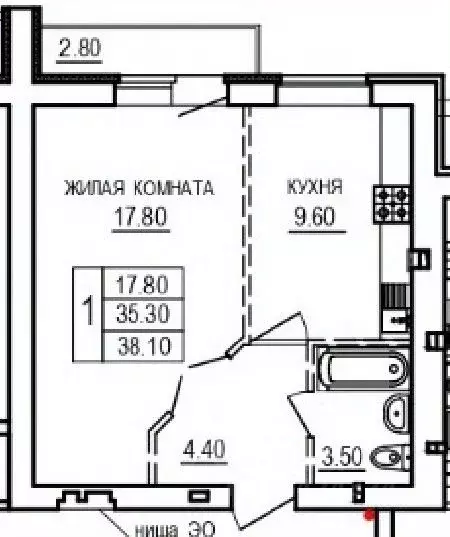 1-к кв. Саратовская область, Саратов ул. 1-я Благодатная, 3 (38.1 м) - Фото 1