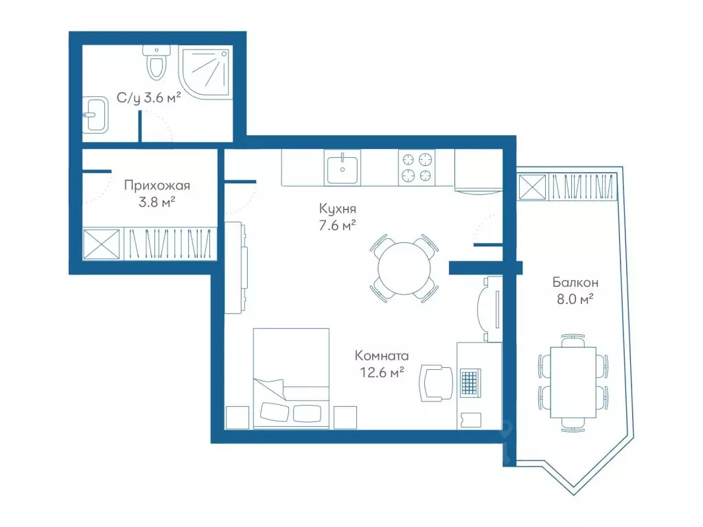 1-к кв. Крым, Ялта муниципальный округ, Гурзуф пгт пер. Зеленый (36.0 ... - Фото 2