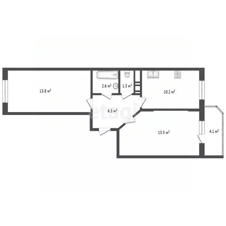 2-к кв. Московская область, Мытищи бул. Тенистый, 19 (56.0 м) - Фото 2
