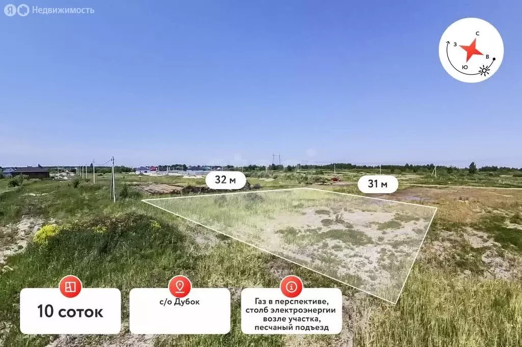 Участок в Тюмень, садовое общество Дубок (10 м) - Фото 1