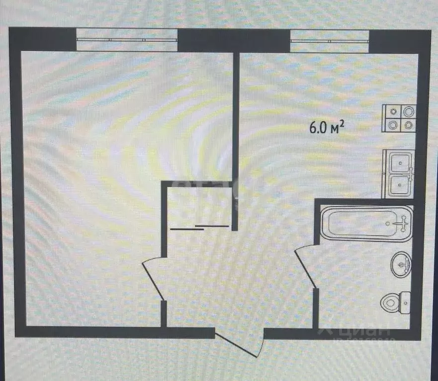1-к кв. Саратовская область, Балашов Юбилейная ул., 32 (20.8 м) - Фото 1