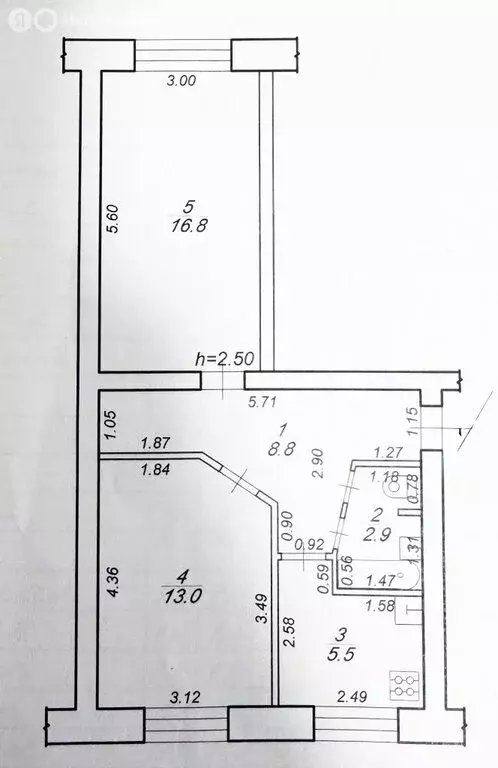 2-комнатная квартира: Медное, Тверская улица, 3 (47 м) - Фото 1