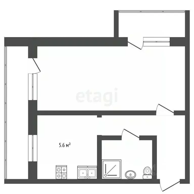 1-к кв. Архангельская область, Архангельск ул. Прокопия Галушина, 3 ... - Фото 2