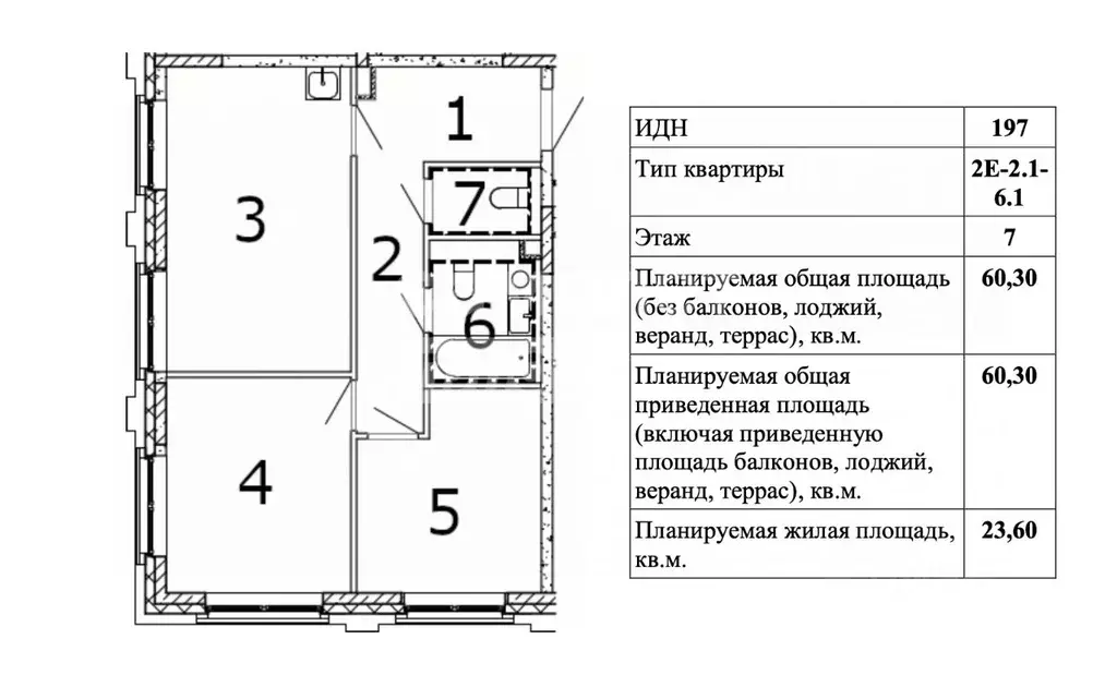 3-к кв. Москва наб. Марка Шагала, 11к3 (60.0 м) - Фото 1