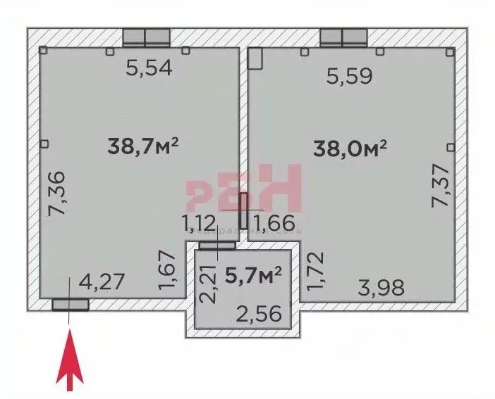 Офис в Тюменская область, Тюмень ул. Челюскинцев, 29/1 (82 м) - Фото 2