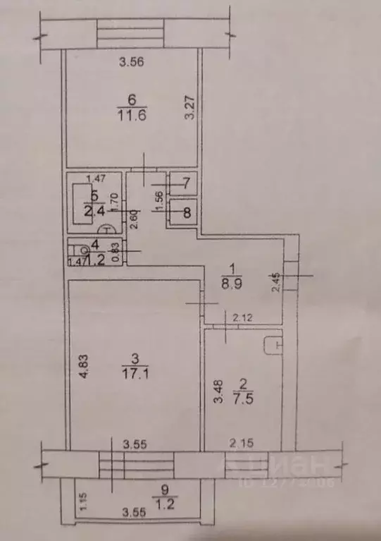 2-к кв. Татарстан, Набережные Челны пос. ГЭС, бул. Сайдашева, 4 (50.0 ... - Фото 1