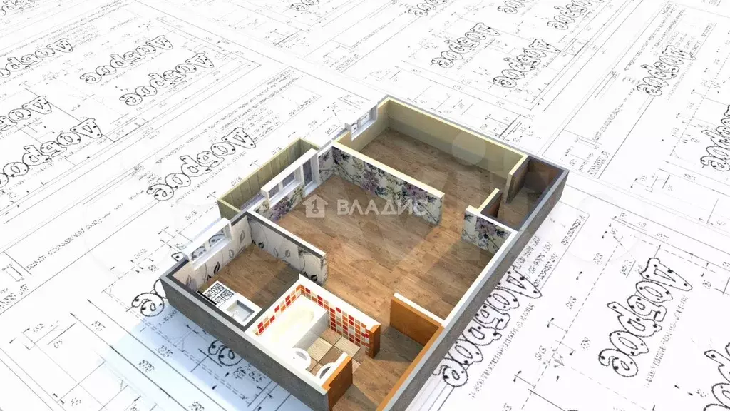 2-к. квартира, 44,7 м, 4/5 эт. - Фото 0
