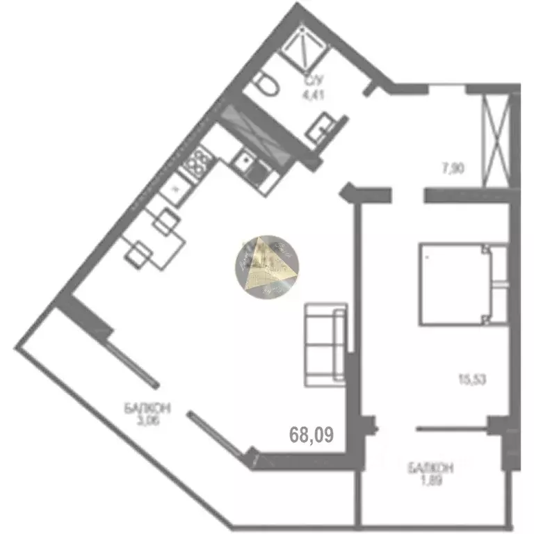 1-к кв. Крым, Алушта муниципальный округ, пос. Семидворье пер. ... - Фото 2