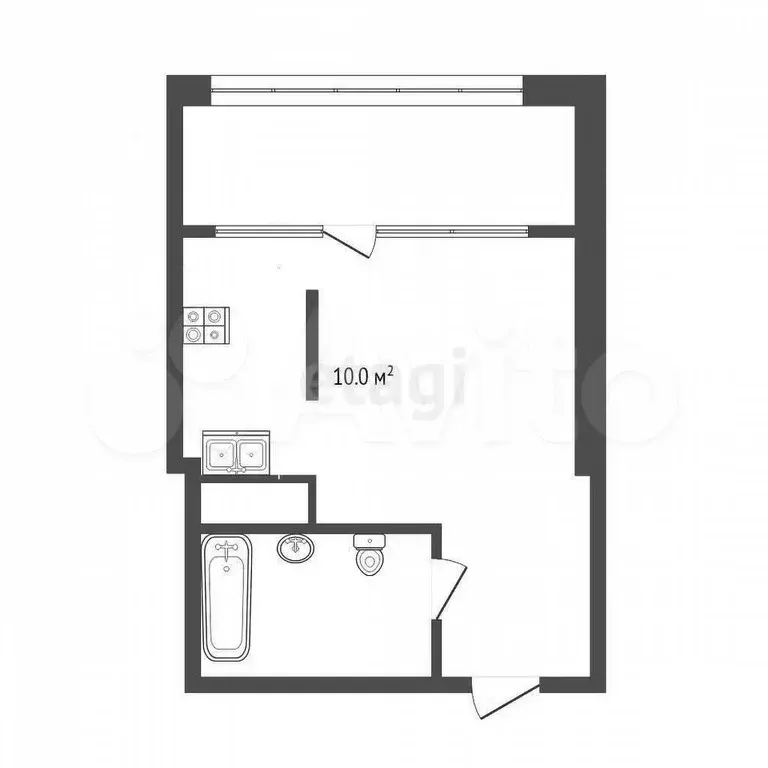 Квартира-студия, 28,8 м, 14/25 эт. - Фото 0