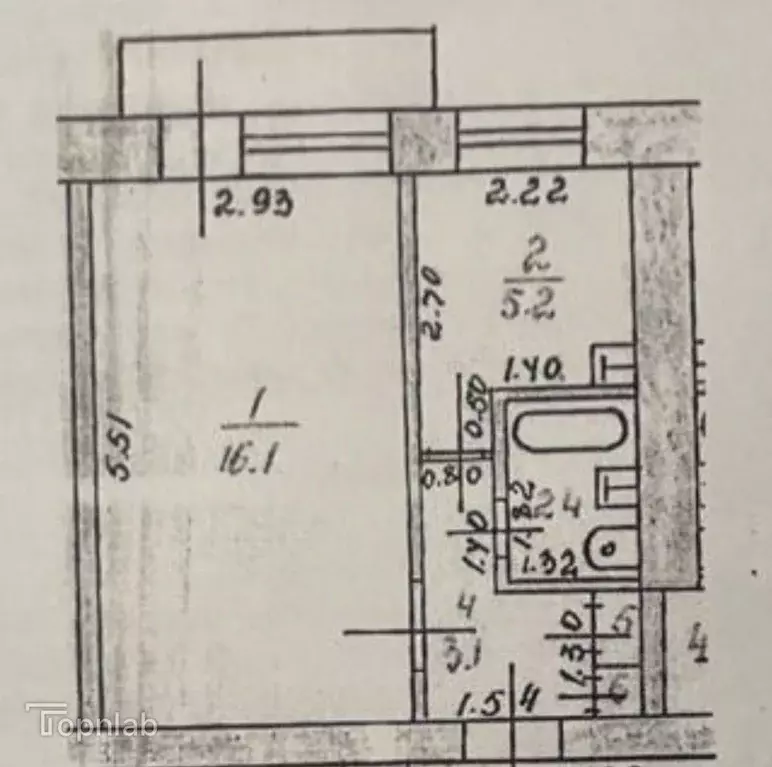 1-к кв. Нижегородская область, Кстово Зеленая ул., 10А (27.4 м) - Фото 2