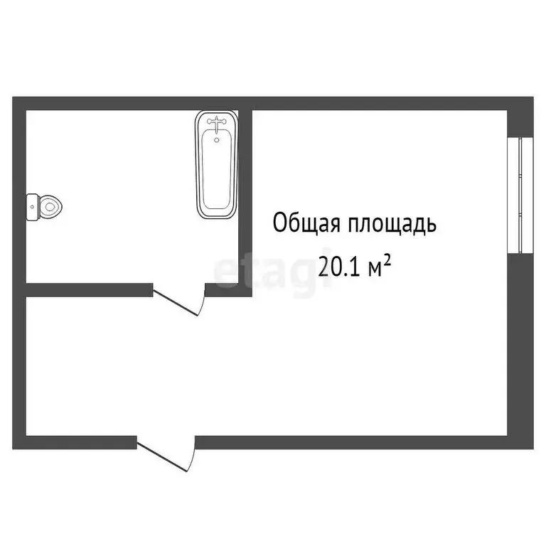 Квартира-студия: Бердск, Лунная улица, 30 (20.1 м) - Фото 0