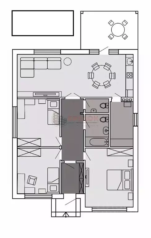 Дом в Ростовская область, Аксайский район, Ольгинская ст-ца 4-й пер. ... - Фото 1