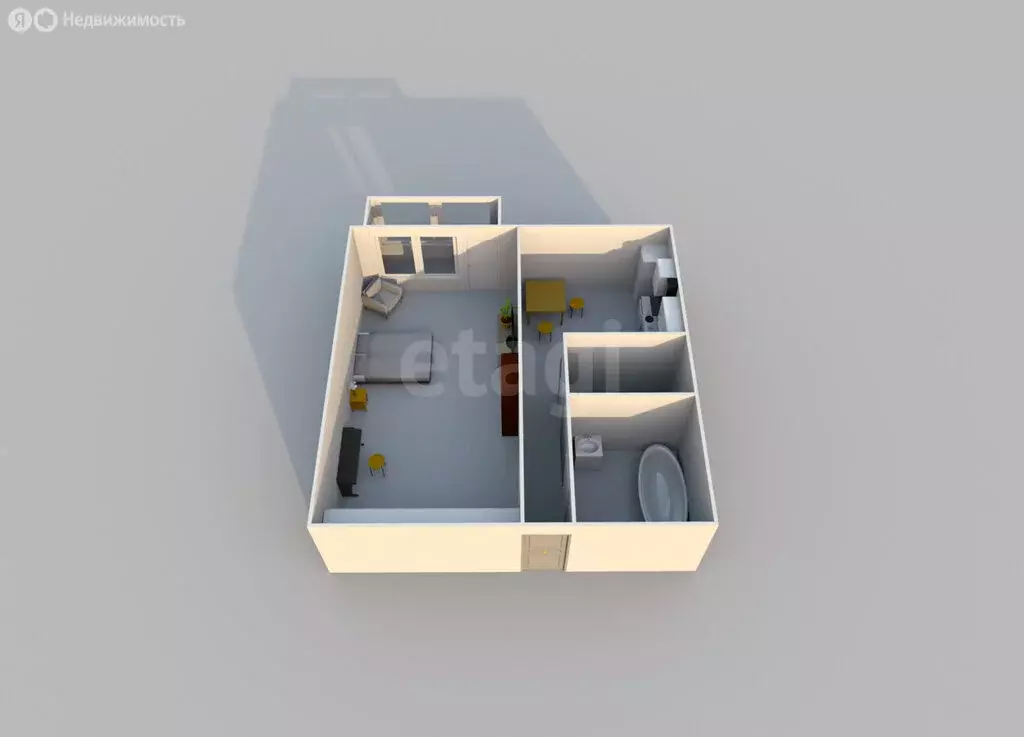 1-комнатная квартира: Южно-Сахалинск, Больничная улица, 36А (33.3 м) - Фото 2