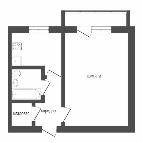 1-комнатная квартира: Тобольск, 9-й микрорайон, 23А (41.9 м) - Фото 0