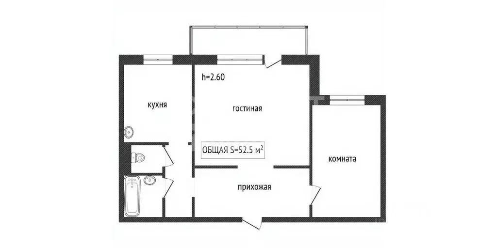 2-к кв. Кемеровская область, Ленинск-Кузнецкий ул. Туснолобовой, 31 ... - Фото 1
