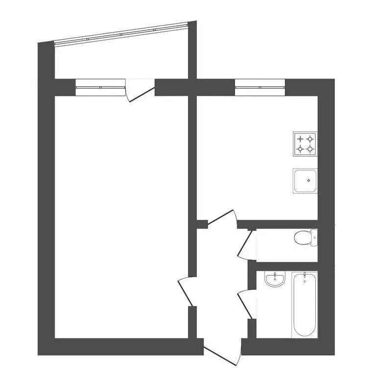 1-комнатная квартира: Тюмень, микрорайон Восточный, улица ... - Фото 1