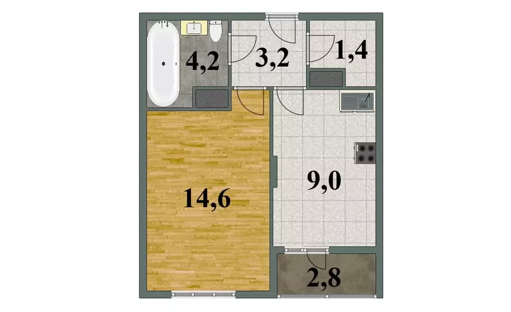 1-комнатная квартира: Санкт-Петербург, Комендантский проспект, 63 ... - Фото 1